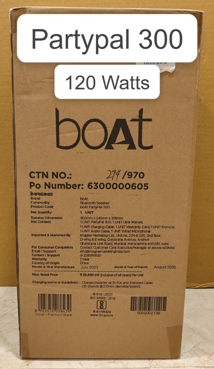 Boat Partypal 300 Speaker 120W