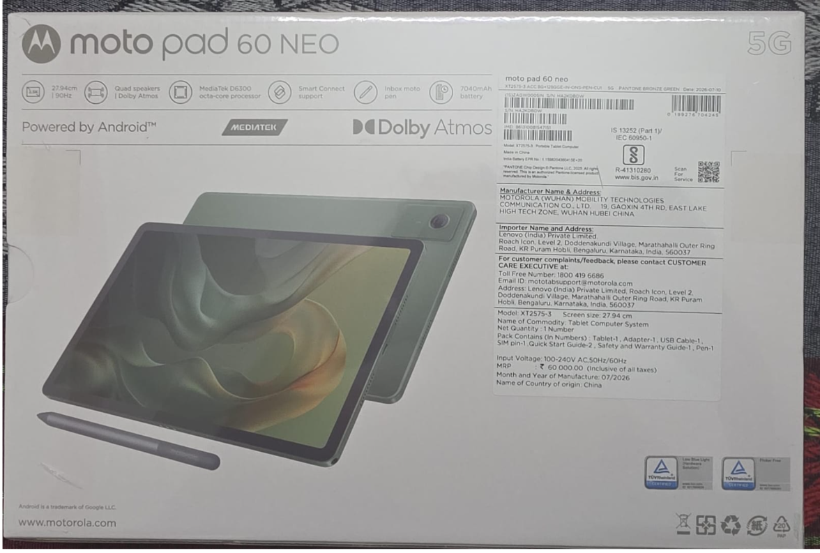 Motorola Pad 60 Neo 8+128 (5G with Pen)